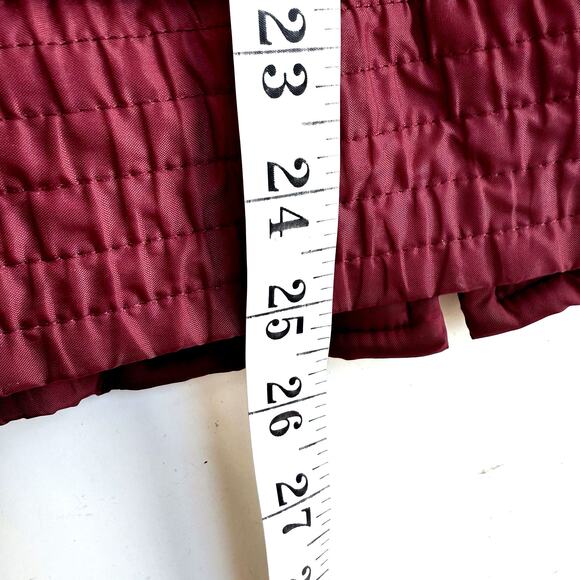 VTG 80s Deep North Puffer Jacket Mens sz S Burgundy Maroon Winter Quilted - Picture 5 of 7